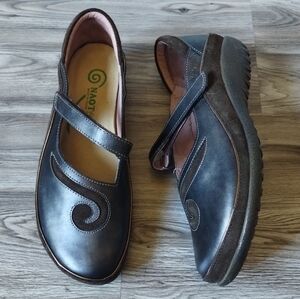 Naot Matai Brown Leather Mary Jane Shoes Women's Size 37 US 6-6.5